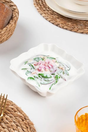Porsima 1749N Porselen Servis Tabağı Salata Çerez Sunum Meze Yemek Kasesi 15 cm
