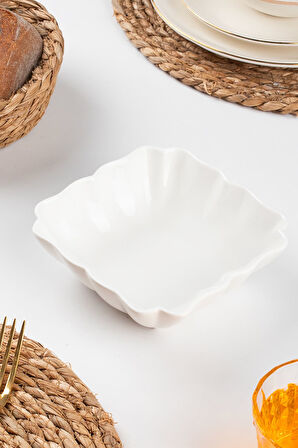 Porsima 1749N Porselen Servis Tabağı Salata Çerez Sunum Meze Yemek Kasesi 15 cm
