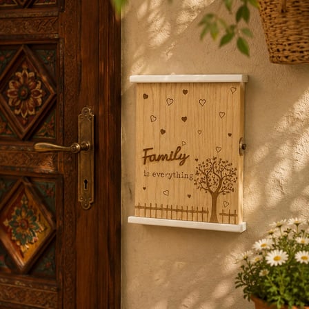 Porsima 2072 Duvara Montajlı Dekoratif Anahtarlık Dolabı - Duvar Askılı Anahtar Saklama Kabini 18,5X25,5cm