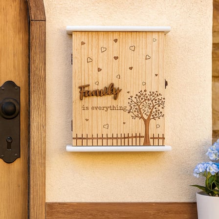 Porsima 2072 Duvara Montajlı Dekoratif Anahtarlık Dolabı - Duvar Askılı Anahtar Saklama Kabini 18,5X25,5cm