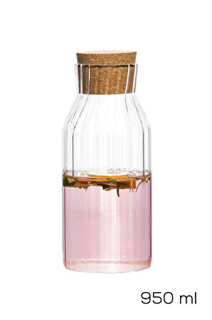 Porsima 2095 Mantar Kapaklı ve Cam Başucu Sürahisi 950ml