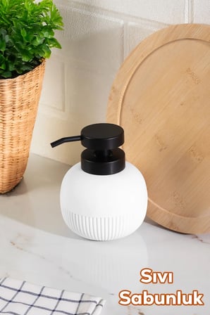 Porsima 3119 Banyo ve Mutfak Sıvı Sabunluk 450ML Beyaz