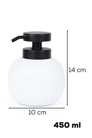 Porsima 3119 Banyo ve Mutfak Sıvı Sabunluk 450ML Beyaz