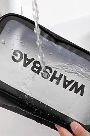 Porsima 3140 Şeffaf Seyahat Ve Makyaj Çantası Su Geçirmez Organizer Washbag 21x13cm Çok Renkli