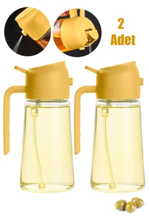 porsima 2086-2 cam sprey-fısfıs yağdanlık limon sirke sos airfryer püskürtmeli  yağlık( 2 adet)