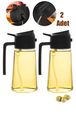 Porsima Alk-3159 2 Li Çok Amaçlı Cam Sprey Şişe Yağlık Yağdanlık