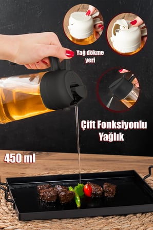 Porsima Alk-3159 2 Li Çok Amaçlı Cam Sprey Şişe Yağlık Yağdanlık