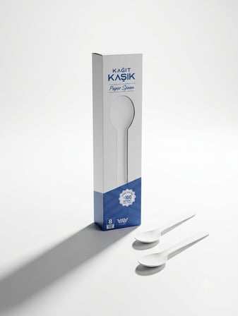 Vav Kağıt Çatal Bıçak Kaşık (2 Takım)