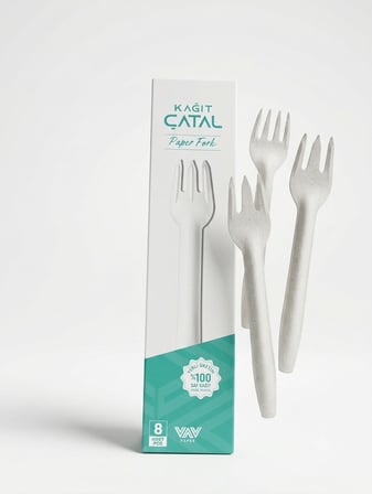 Vav Kağıt Çatal Bıçak Kaşık (2 Takım)