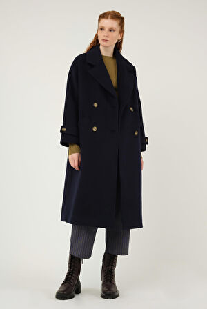 Kolu Apolet Detaylı Kaban Lacivert