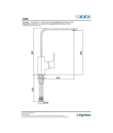 E.c.a. Tiera 104818123 Mutfak Eviye Bataryası - Beyaz