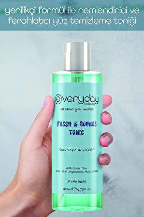 Fresh & Bounce Gözenek Sıkılaştırıcı, Ferahlık Etkili, Arındırıcı, CanlandırıcıTonik 200ml (AHA+BHA)