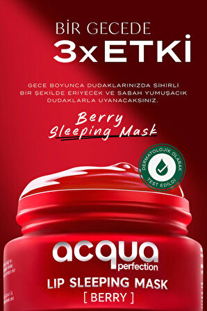 Lip Sleeping Mask Berry | Onarıcı & Canlandırıcı Dudak Maskesi | Pürüzsüzleştirici Etki