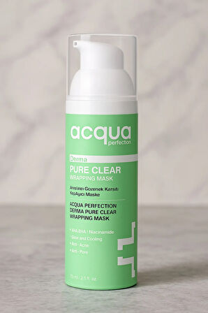Acqua Perfection Derma Pure | Arındırıcı ve Gözenek Sıkılaştırıcı  Siyah Nokta Akne Soyulabilir Yüz Maskesi 70 ml