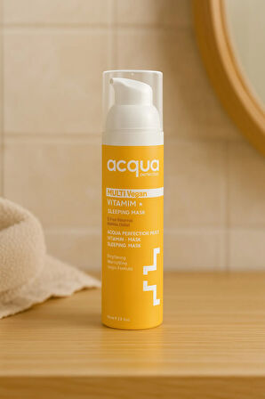 Acqua Perfection Multi Vitamin | C B5 B3 | Cilt Aydınlatıcı ve Leke Karşıtı Soyulabilir Yüz Maskesi 70 ml