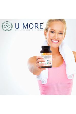2'li Avantaj Paketi - Multivitamin 120 Tablet - Kalsiyum, Magnezyum, Demir, Çinko - Vegan & Şekersiz