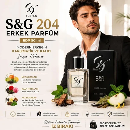 S&G 204 EDP ERKEK PARFÜM 50 ML