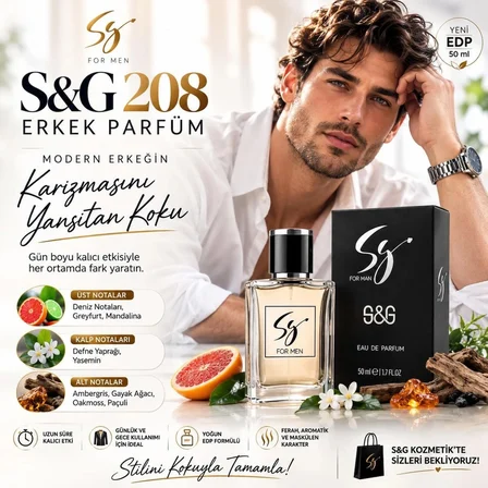 S&G 208 ERKEK PARFÜM EDP 50 ml