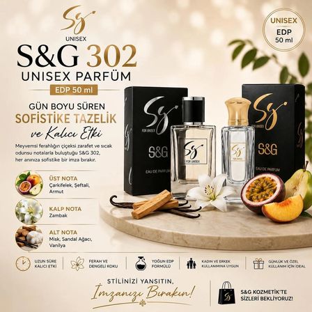 S&G 302 EDP UNISEX PARFÜM 50 ML