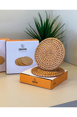 3 ADET 10X10 CM RATTAN MAT