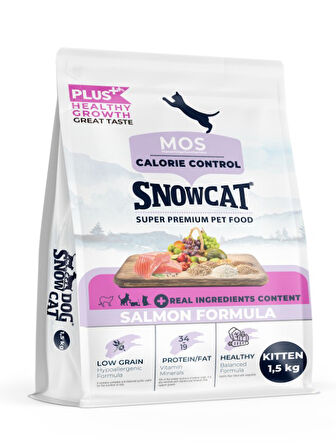 Snow Cat Plus Düşük Tahıllı Yavru Somonlu Kedi Maması 1,5 Kg