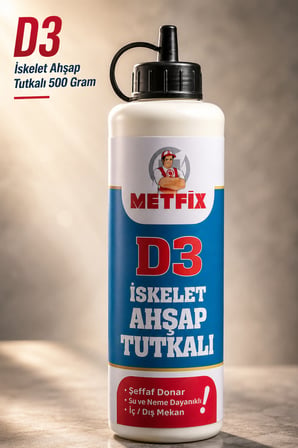 D3 İskelet Ahşap Tutkalı Şeffaf 500 GR Mobilya Mdf Sunta Tahta Güçlü Hobi Tamir Kuvvetli Yapıştırıcı