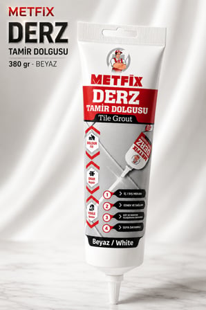 (2 ADET) Hazır Derz Arası Tamir Dolgusu - 380 Gr Beyaz Fayans Seramik Derz Yenileme Yenileyici