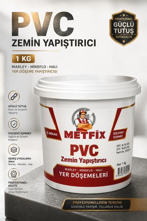 PVC Zemin Yapıştırıcı 1 KG Marley Mineflo Halı Yer Döşeme Yapıştırıcısı Premium Güçlü