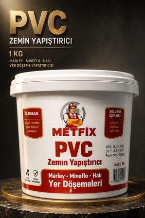 PVC Zemin Yapıştırıcı 1 KG Marley Mineflo Halı Yer Döşeme Yapıştırıcısı Premium Güçlü