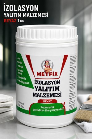 (BEYAZ) 1 KG İzolasyon Yalıtım Malzemesi Su Geçirmez Sıvı İzolasyon Kaplaması