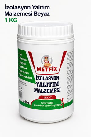 (BEYAZ) 1 KG İzolasyon Yalıtım Malzemesi Su Geçirmez Sıvı İzolasyon Kaplaması