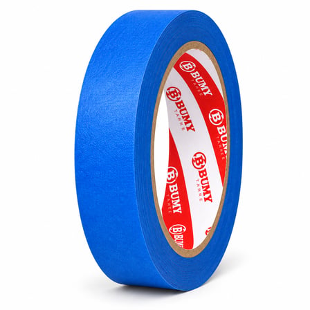 BUMY Mavi Maskeleme Band 24 mm x 30 Metre Marin Boya Bandı Isıya Dayanıklı Banat Kağıt Bantları