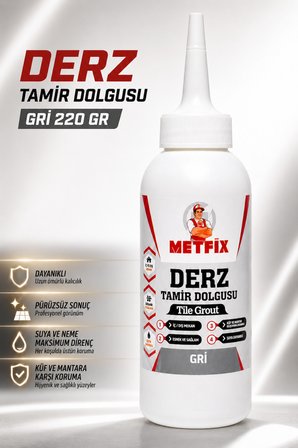 (GRİ RENK) 2 ADET 220 Gr Hazır Derz Arası Tamir Dolgusu Fayans Seramik Yenileyici Yenileme Dolgu