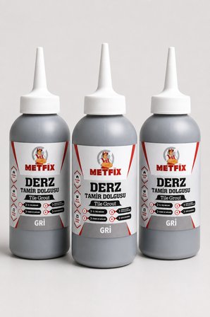 (3 ADET) GRİ 220 Gr Hazır Derz Dolgusu Fayans Seramik Derz Tamir Dolgusu İç Dış Mekan