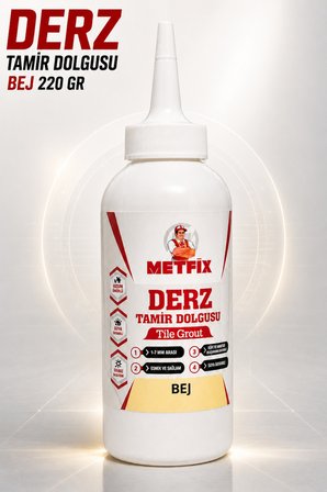 (2 ADET) BEJ Renk Hazır Derz Arası Tamir Dolgusu 220 Gr Fayans Seramik Mermer Yenileyici Yenileme