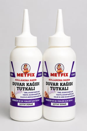 (2 ADET) 150 GR Hazır Ovalit Sıvı Duvar Kağıdı Tutkalı Şeffaf Kuruyan Güçlü Yapıştırıcı