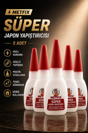 5 ADET Süper GÜÇLÜ Japon Yapıştırıcısı 15 Gr Şeffaf Hızlı Kuruyan Çabuk Donar Çok Amaçlı Yapıştırıcı