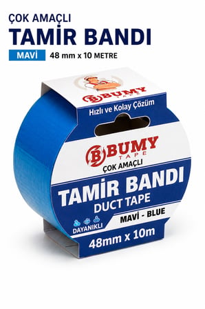 (MAVİ) Çok Amaçlı Tamir İzolasyon Bandı 48 Mm X 10 METRE Su Geçirmez Sızdırmaz Takviye Bantı Bantları