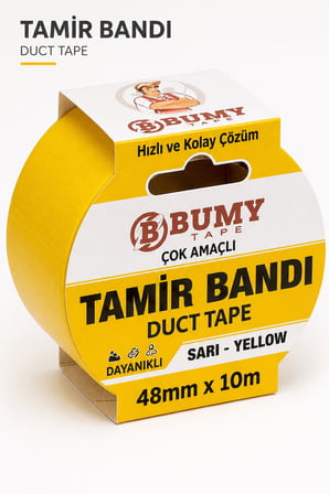 (SARI) Çok Amaçlı Tamir İzolasyon Bandı 48 Mm X 10 METRE Su Geçirmez Sızdırmaz Takviye Bantı Bantları