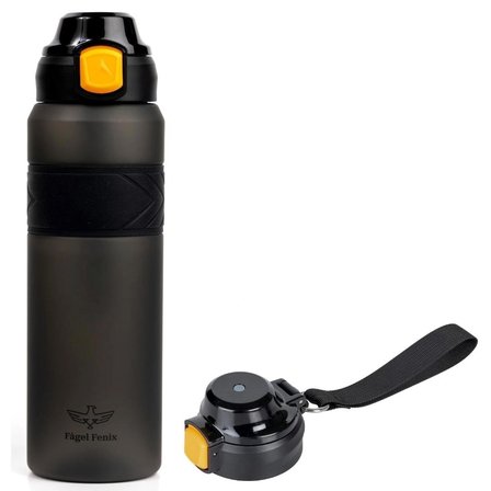 Çift Kapaklı Black Tourmaline Matte 1000 ml Tritan Su Matarası