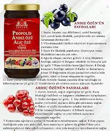 LEXTON PROPOLIS, ANDIZ ÖZÜ VE ALIÇ  ÖZÜ KATKILI VİŞNE, AROMALI HARNUP  ÖZÜ