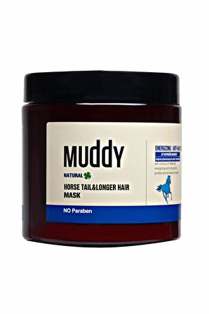 MUDDY DÖKÜLME KARŞITI VE HIZLI UZAMAYA YARDIMCI AT KUYRUĞU ÖZLÜ HORSE TAIL&LONGER HAIR MASK 500 ml.