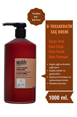 MUDDY B-TOX KERATIN CONDITIONER KREM 1000 ml.