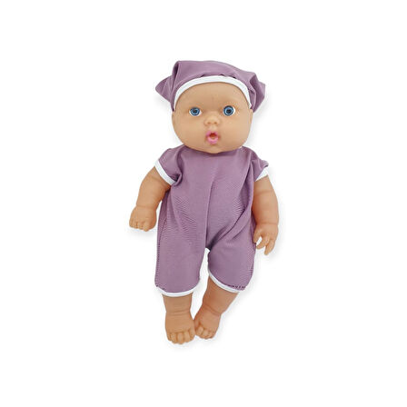 Kıyafetli Et Bebek 35 cm - LMN208 - Mor