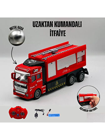 Pilli Kumandalı Oyuncak İtfaiye Kamyonu 