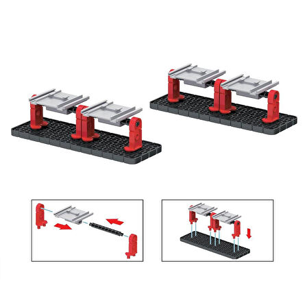 34 Parça Çek Bırak Araba Oyuncak Yarış Seti 