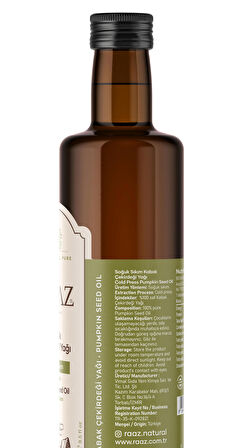 RAAZ Kabak Çekirdeği Yağı 250 ml Pumpkin Seed Oil