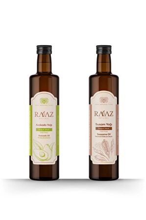 Raaz avantajl 2'li ürün seti Avokado Yağı 250 ml ve Susam Yağı 250 ml