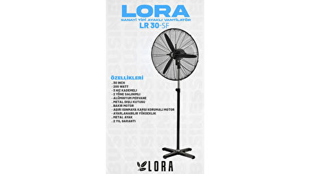 Lora 30 Inç Ayaklı Sanayi Vantilatör