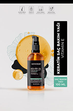 Yanmış ve Aşırı Yıpranmış Saçlar İçin Keratin Yağı 100 Ml